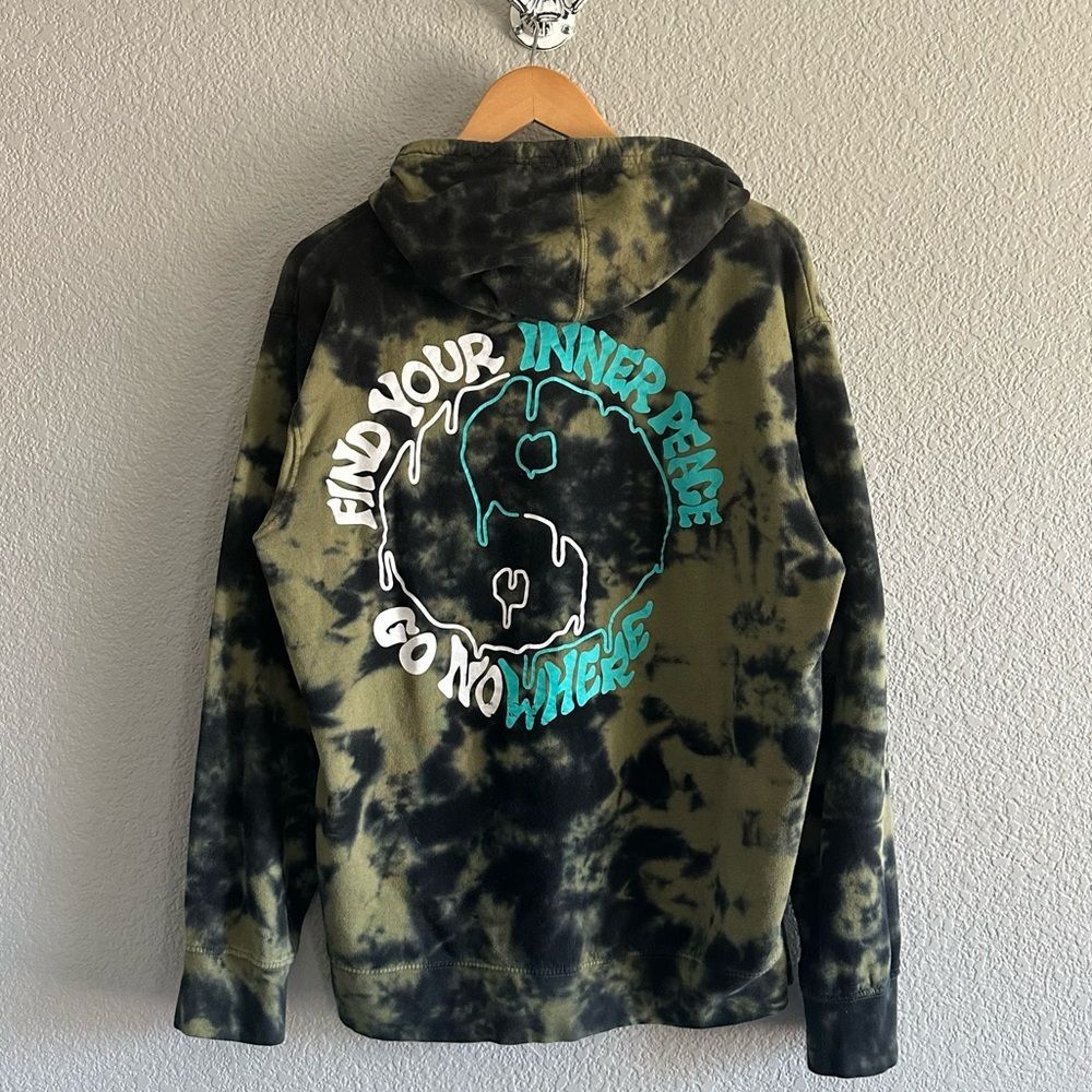 NEFF Yin Yang Hoodie Tie Dye Graphic Find Your Inner Peace Sweatshirt Sz Medium